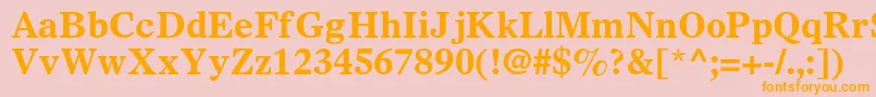 OlympianltstdBold Font – Orange Fonts on Pink Background