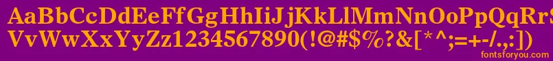 OlympianltstdBold Font – Orange Fonts on Purple Background