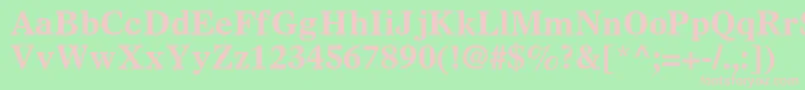 OlympianltstdBold Font – Pink Fonts on Green Background