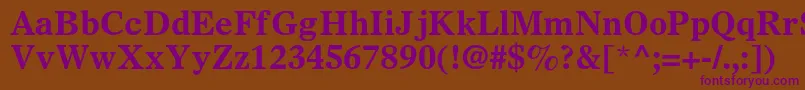 OlympianltstdBold Font – Purple Fonts on Brown Background