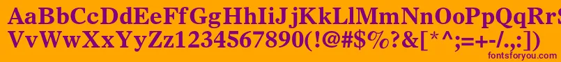 OlympianltstdBold Font – Purple Fonts on Orange Background