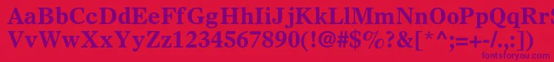 OlympianltstdBold Font – Purple Fonts on Red Background