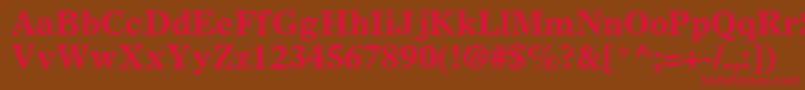 OlympianltstdBold Font – Red Fonts on Brown Background