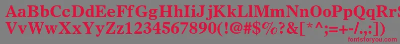 OlympianltstdBold Font – Red Fonts on Gray Background