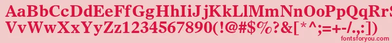 OlympianltstdBold Font – Red Fonts on Pink Background