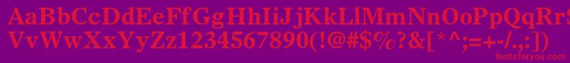 OlympianltstdBold Font – Red Fonts on Purple Background
