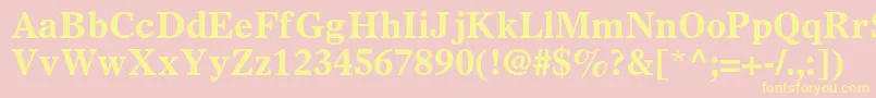 OlympianltstdBold Font – Yellow Fonts on Pink Background