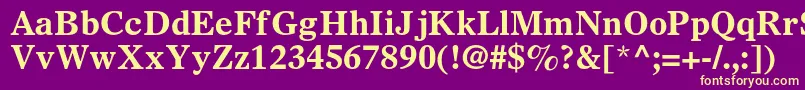 OlympianltstdBold Font – Yellow Fonts on Purple Background