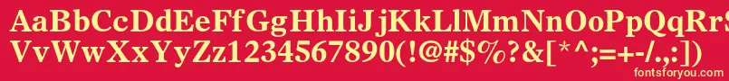 OlympianltstdBold Font – Yellow Fonts on Red Background