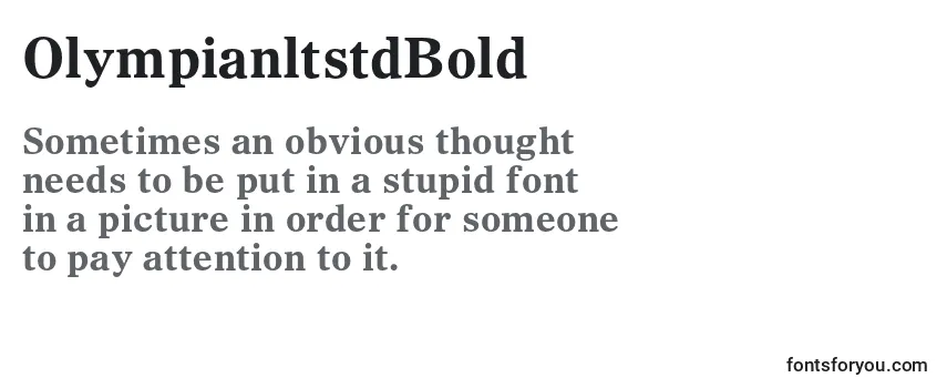 Review of the OlympianltstdBold Font
