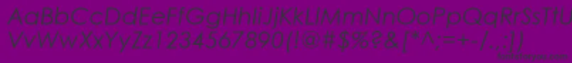 CenturyGothicItalic-Schriftart – Schwarze Schriften auf violettem Hintergrund