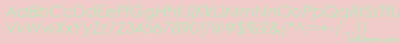 CenturyGothicItalic Font – Green Fonts on Pink Background