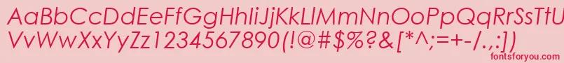 CenturyGothicItalic Font – Red Fonts on Pink Background