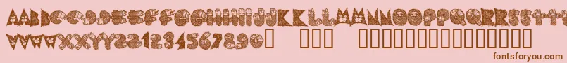 AixdbCumi Font – Brown Fonts on Pink Background