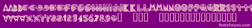 AixdbCumi Font – Pink Fonts on Purple Background