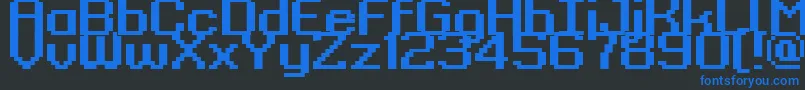 Kyrou9RegularBold Font – Blue Fonts on Black Background