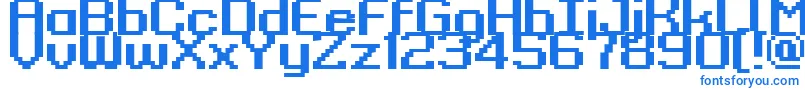 Kyrou9RegularBold-fontti – siniset fontit valkoisella taustalla