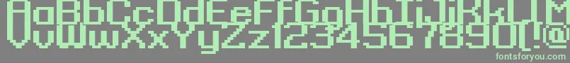 Kyrou9RegularBold Font – Green Fonts on Gray Background