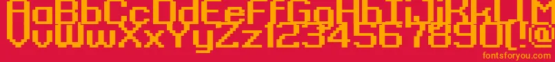 Kyrou9RegularBold Font – Orange Fonts on Red Background