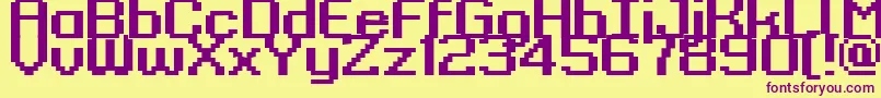Kyrou9RegularBold Font – Purple Fonts on Yellow Background