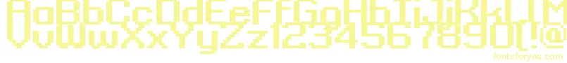 Шрифт Kyrou9RegularBold – жёлтые шрифты на белом фоне