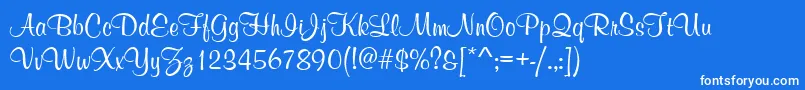 MelvilleRegular Font – White Fonts on Blue Background