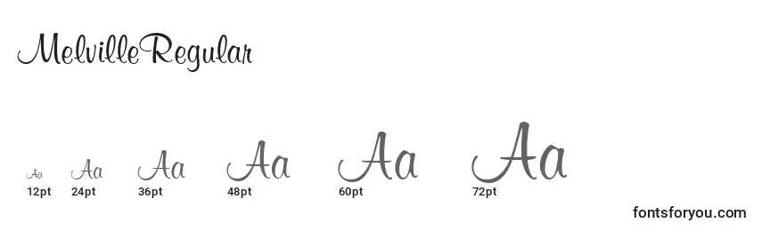 MelvilleRegular Font Sizes