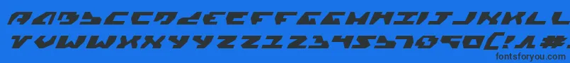 Шрифт GyrfalconExpandedItalic – чёрные шрифты на синем фоне