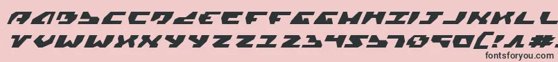 GyrfalconExpandedItalic Font – Black Fonts on Pink Background