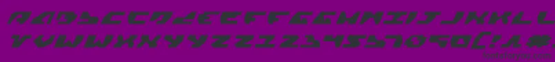 GyrfalconExpandedItalic-Schriftart – Schwarze Schriften auf violettem Hintergrund