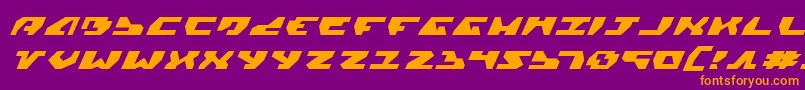 GyrfalconExpandedItalic Font – Orange Fonts on Purple Background