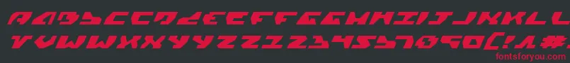 GyrfalconExpandedItalic Font – Red Fonts on Black Background