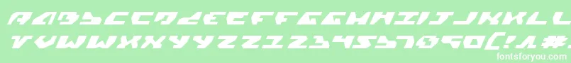 GyrfalconExpandedItalic Font – White Fonts on Green Background