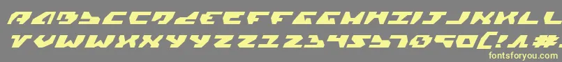 GyrfalconExpandedItalic Font – Yellow Fonts on Gray Background