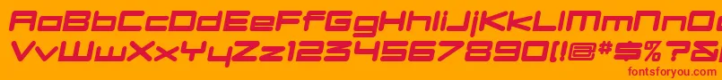 Dbxlnuwi Font – Red Fonts on Orange Background