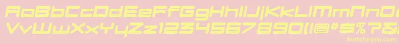 Dbxlnuwi Font – Yellow Fonts on Pink Background