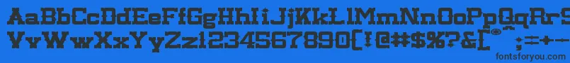 LassiterExtended Font – Black Fonts on Blue Background