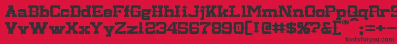 LassiterExtended Font – Black Fonts on Red Background