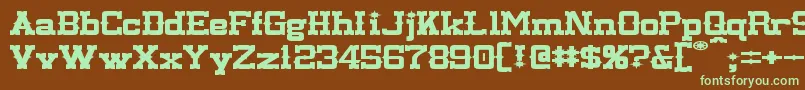 LassiterExtended Font – Green Fonts on Brown Background