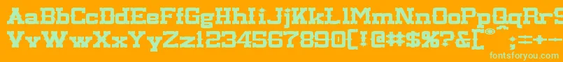 LassiterExtended Font – Green Fonts on Orange Background