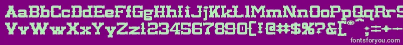 LassiterExtended Font – Green Fonts on Purple Background