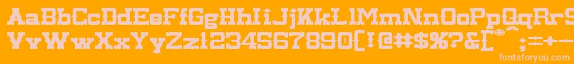 LassiterExtended Font – Pink Fonts on Orange Background