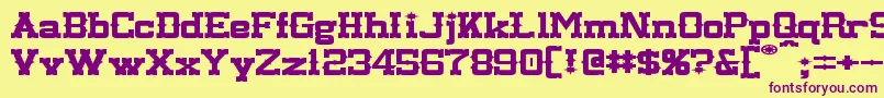 LassiterExtended Font – Purple Fonts on Yellow Background