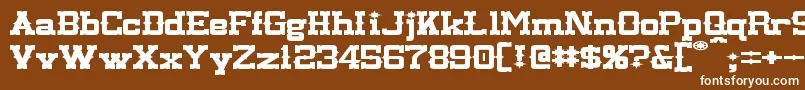 LassiterExtended Font – White Fonts on Brown Background