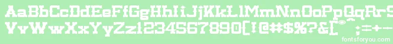 LassiterExtended Font – White Fonts on Green Background