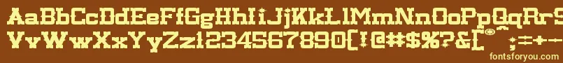 LassiterExtended Font – Yellow Fonts on Brown Background