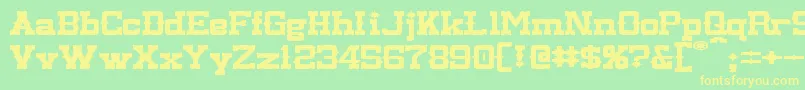 LassiterExtended Font – Yellow Fonts on Green Background