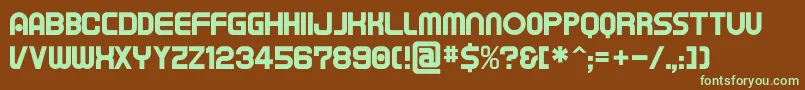 Tapem ffy Font – Green Fonts on Brown Background