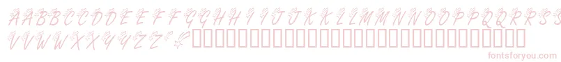 KrShootingStarLeft Font – Pink Fonts on White Background