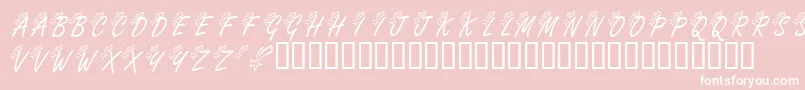 KrShootingStarLeft Font – White Fonts on Pink Background